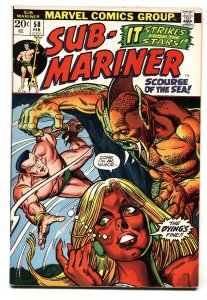 Sub-Mariner #58  1973 - Marvel  -FN+ - Comic Book