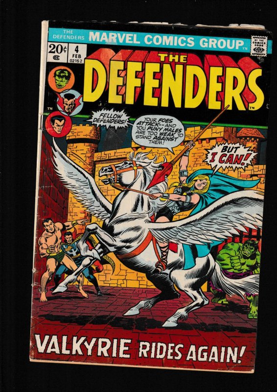 The Defenders #4 (1973) VG / 1ST VALKYRIE BARBARA NORRIS