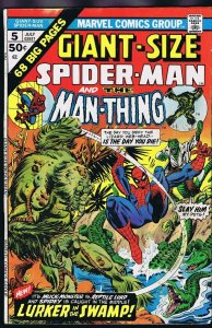 Giant Size Spider Man #5 ORIGINAL Vintage 1975 Marvel Comics Man Thing