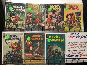 MIGHTY SAMSON 11, 13, 15, 17-18, 20, 29  (Gold Key 1967-1975) 7 diff - sampler