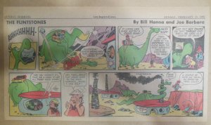 The Flintstones Sunday Page by Hanna-Barbera from 2/19/1967 Size: 7.5 x 15 inch