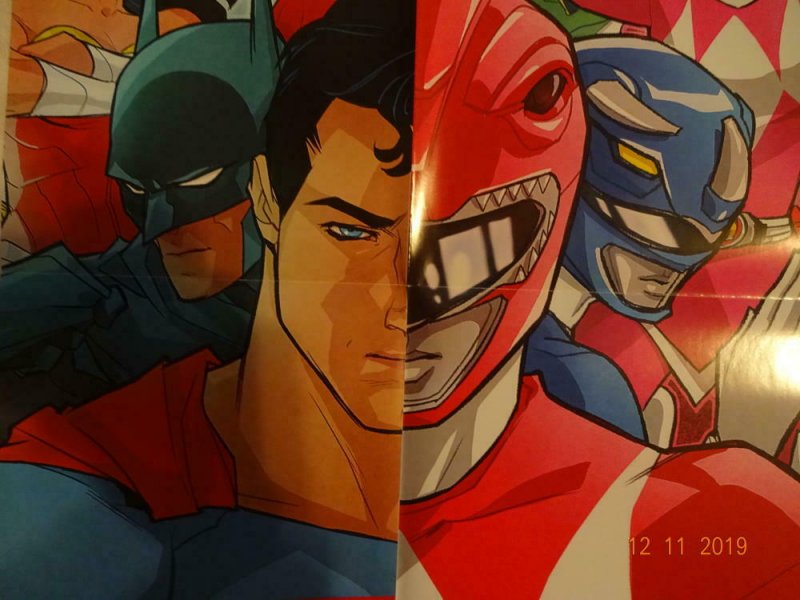 JUSTICE LEAGUE POWER RANGERS Promo Poster, 12 x 36, 2016, DC, WONDER WOMAN 328