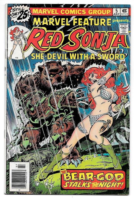 Marvel Feature Presents Red Sonja #5 (Marvel, 1976) VF-