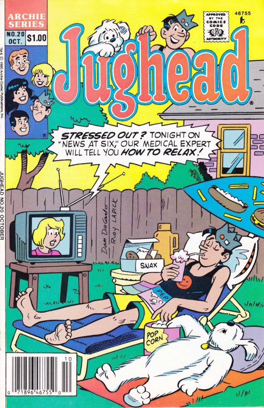 Jughead (2nd Series) #20 (Newsstand) VF ; Archie | Relaxing Cover