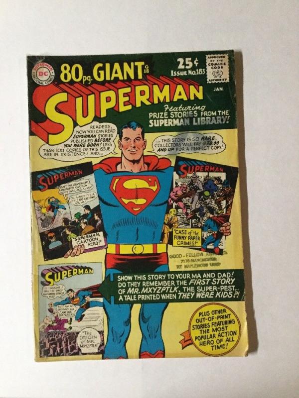 Superman 183 4.0 Very Good Vg Silver Age