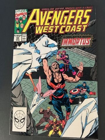 Avengers West Coast #62 Direct Edition (1990) - NM- 1st Time Keepers! MCU