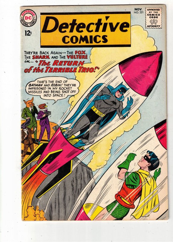 Detective Comics #321 (1963) High-Grade VF/NM Terrible Trio Wow! C'ville...