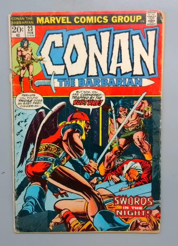 Conan the Barbarian #23 Detached Cover, 1st Red Sonja Marvel 1973