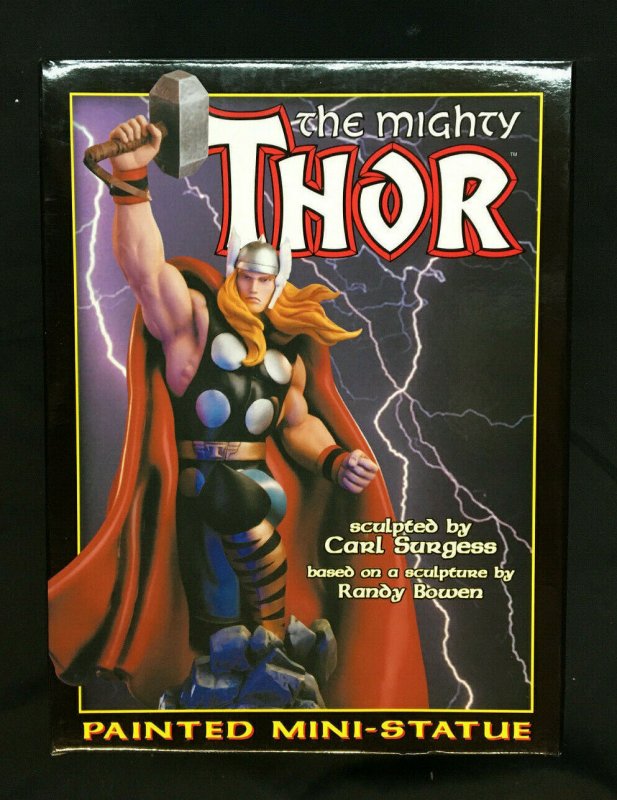 THOR PAINTED MINI STATUE BY BOWEN DESIGNS MIB 5199/5500