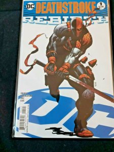DC Deathstroke: Rebirth # 1 (1st Print) Variant Cover 2016 Annual #2 Lot of 2 NM