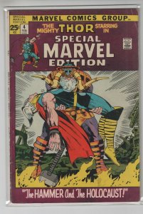 SPECIAL MARVEL EDITION (1971 MARVEL) #4 VG+ A15195