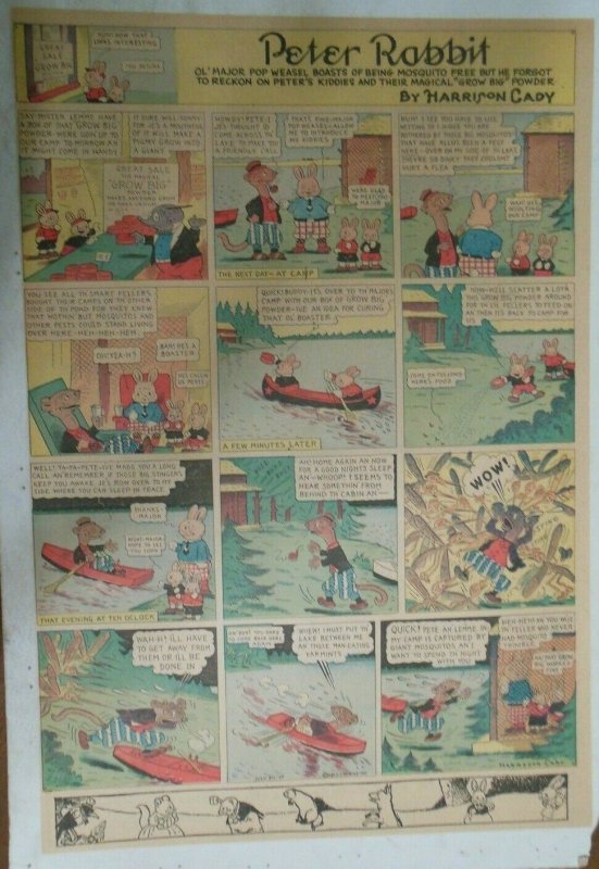 Peter Rabbit Sunday Page by Harrison Cady from 7/30/1939 Full Page Size