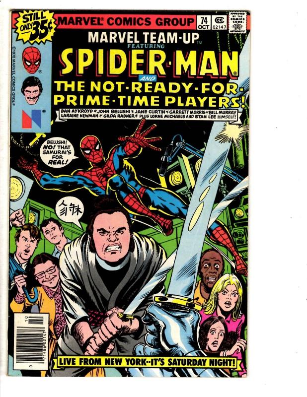 5 Marvel Team-Up Comic Books # 70 71 73 74 75 Spider-Man Thor Daredevil WT8