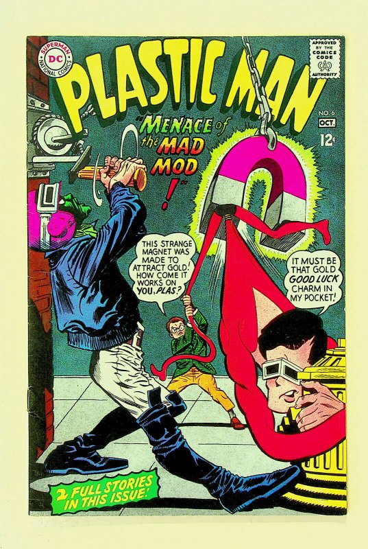 Plastic Man #6 (Sep-Oct 1967, DC) - Very Fine 