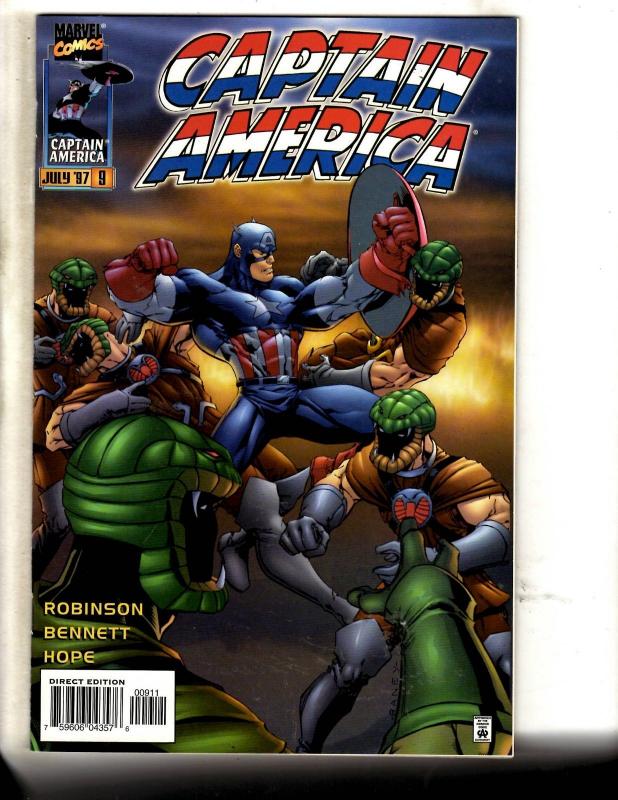 Lot Of 13 Captain America Marvel Comic Books # 1 2 3 4 5 6 7 8 9 10 11 12 13 DB2