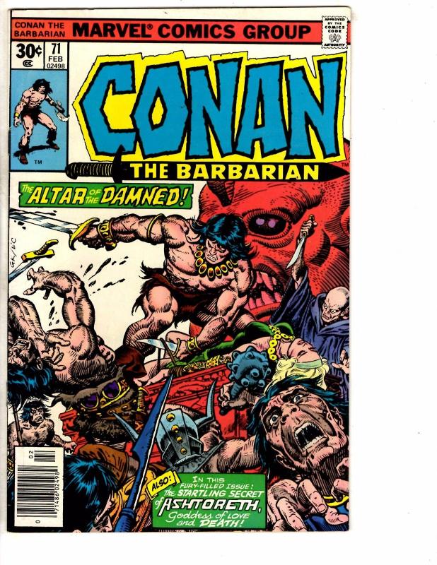 6 Conan The Barbarian Marvel Comic Books # 70 71 72 73 74 75 VF Or Better WI1