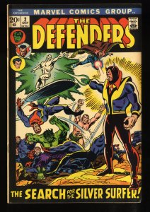 Defenders #2 VG- 3.5 Silver Surfer!