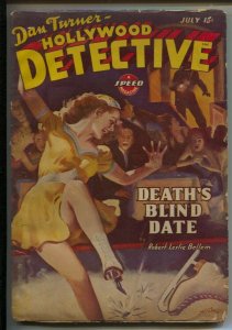 Dan Turner Hollywood Detective 7/1943-Trojan-H.J. Ward cover-Robert Leslie Be...