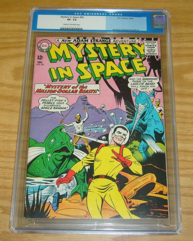 Mystery in Space #96 CGC 7.5 silve age dc comics - adam strange - scifi 1964