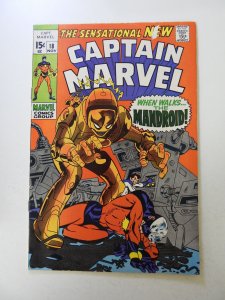 Captain Marvel #18 (1969) VG/FN condition tape pull front cover