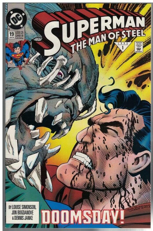 SUPERMAN MAN OF STEEL 1991 19 1ST PR F-VF DOOMSDAY