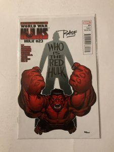 World War Hulk 23 Fine Fn 6.0 Red Hulk Reveal Signed Sale Marvel