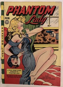 (1948) Golden Age PHANTOM LADY #16 FRONT COVER ONLY! MATT BAKER Art! Good Girl!