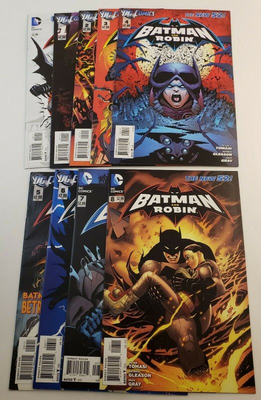 Batman & Robin (New 52) Run #0-8 Complete Set High Grade Average VF/M  DC  