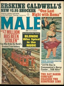 MALE MAGAZINE MAY 1964-CHEESECAKE-WILD COVER-SPIES-CIA VG