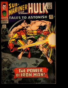 Tales To Astonish # 82 VG Marvel Comic Book Incredible Hulk & Sub-Mariner NE3