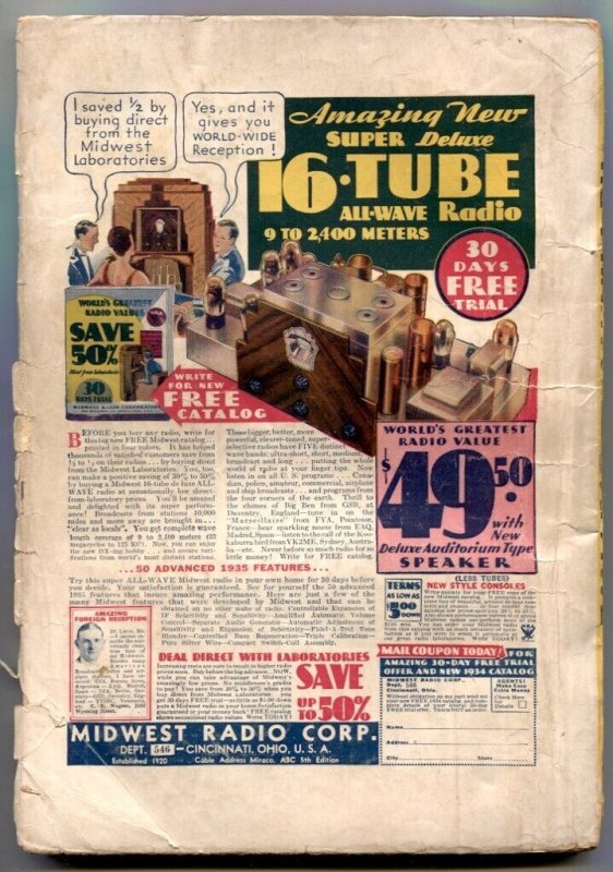 Phantom Detective Pulp 9/1934- Snake cover-Spawn of Death