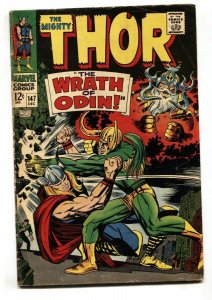 THOR #147 1967-JACK KIRBY-COLLETTA-MARVEL COMICS BATTLE VG 