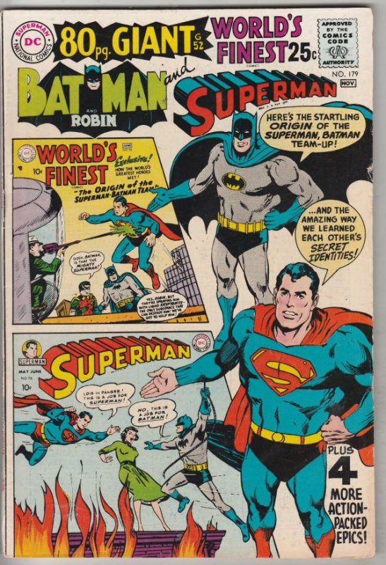 World's Finest #179 (Nov-68) VF High-Grade Superman, Batman, Robin