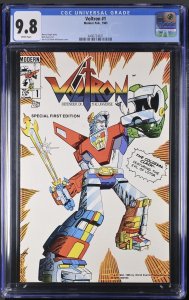 Voltron # 1 CGC 9.8 WHITE Pages (Modern Pub 1985) 1st Comic App Voltron D Ayers