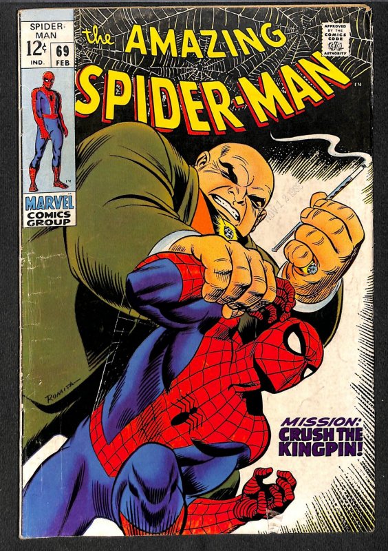 Amazing Spider-Man #69 VG 4.0 Kingpin! Marvel Comics Spiderman