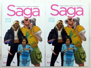 Saga Lot of 2 #55 x2 (2022) Image Comics 1st Print Comic Books