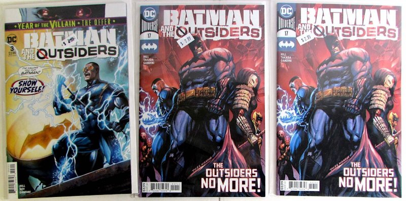 Batman And Outsiders Lot 3 #3, 17 x2 2019 DC 3rd Series Black Lightning Comics