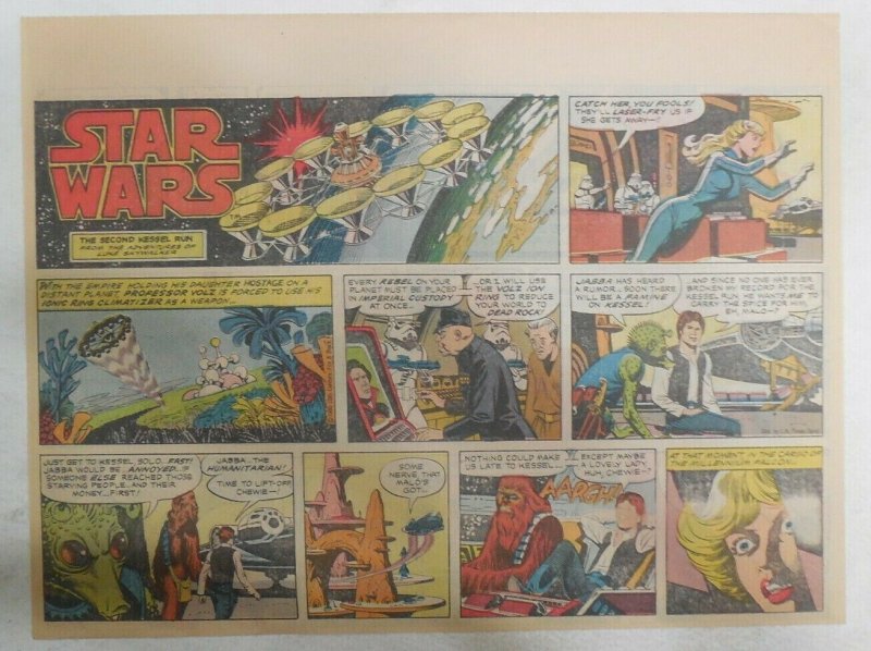 Star Wars Sunday Page #44 by Russ Manning from 1/6/1980 Large Half Page Size!