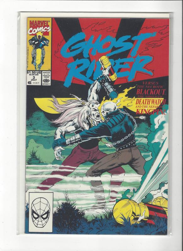 Ghost Rider Vol 2(1990) #3  Vs Blackout NM