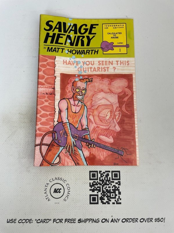 Savage Henry By Matt Howarth # 1 VF Iconografix Comic Book Indy 6 J229