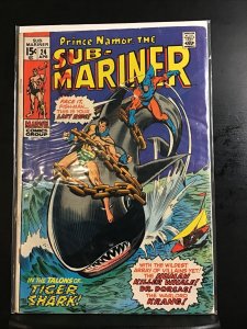 Sub-mariner #24 VF/NM 1970 Marvel Comics Tiger Shark