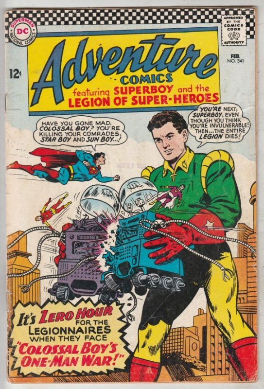 Adventure Comics #341 (Feb-66) VG/FN+ Mid-Grade Legion of Super-Heroes, Superboy