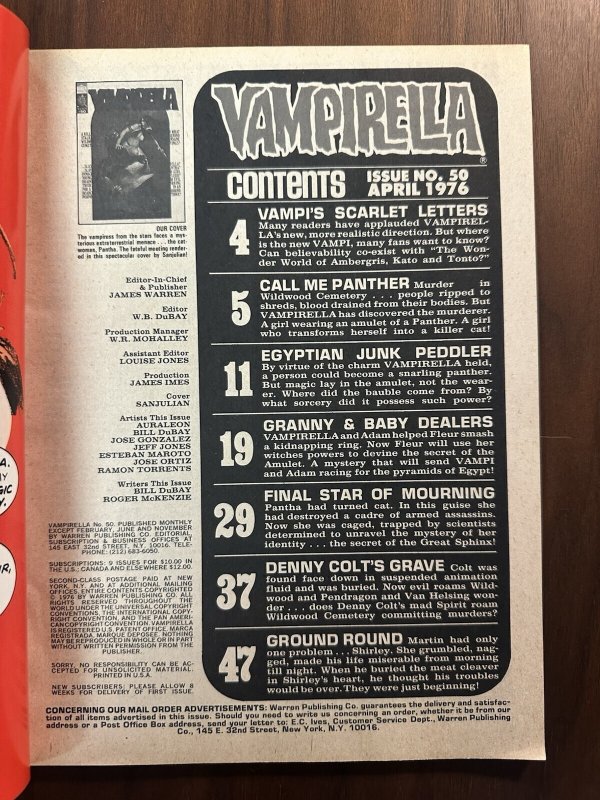 Vampirella #50 FN Manuel Sanjulian Cover (Warren 1976)
