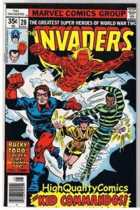 INVADERS #28, VF, Captain America, Kid Commandos, 1975, more in store