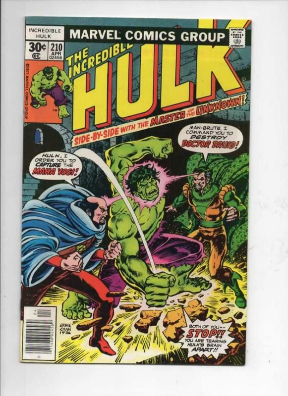 HULK #210, VF+, Incredible, Bruce Banner, Druid, 1968 1977, Marvel