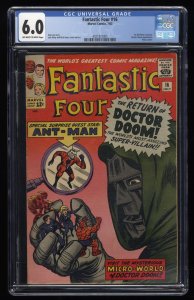 Fantastic Four #16 CGC FN 6.0 Off White to White Doctor Doom Appearance!