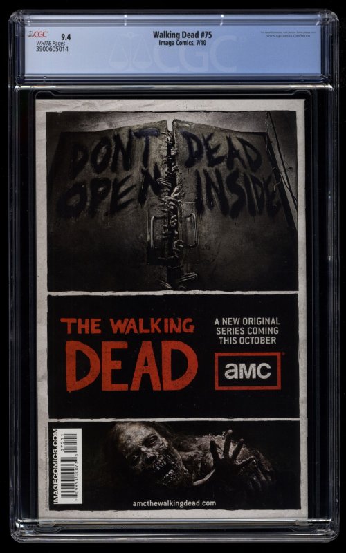Walking Dead #75 CGC NM 9.4 White Pages