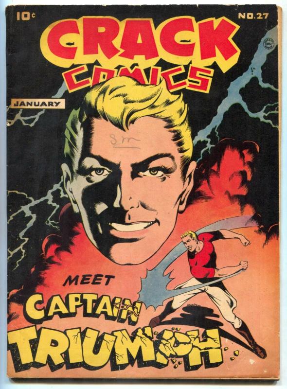 Crack Comics #27 1943- 1st CAPTAIN THUNDER- Black Condor FN