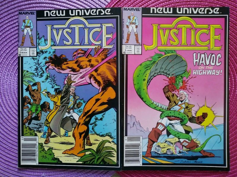 Justice Mark Jewelers 7 issue Lot #3, 5-8,12-13 MJ (1987) New Universe Marvel