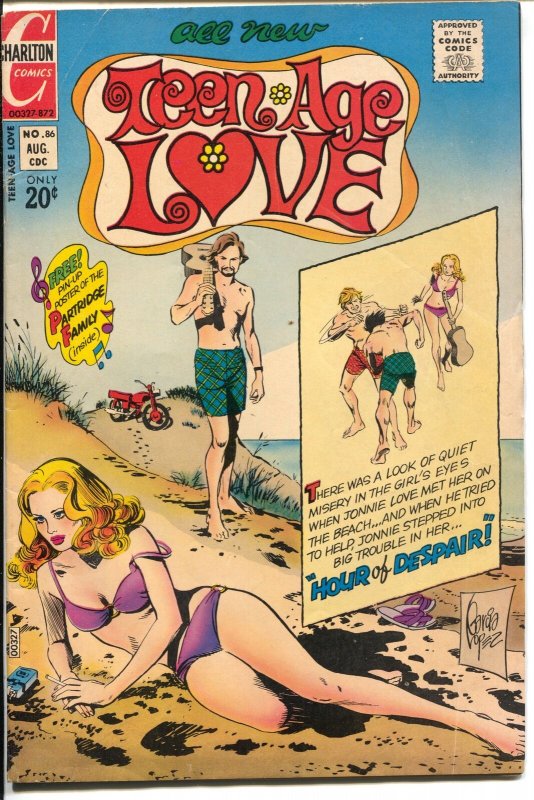 Teen-Age Love #86 1972-Charlton-Jonnie Love-spicy art-Partridge Family-VG+